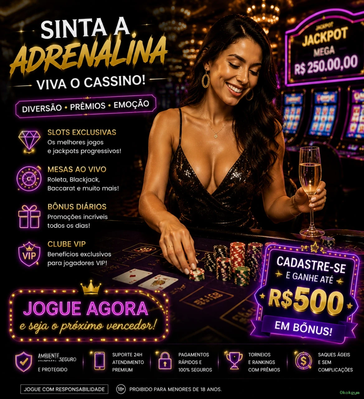 Download gratuito do app da Okokgym